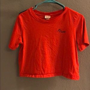 Orange crop top